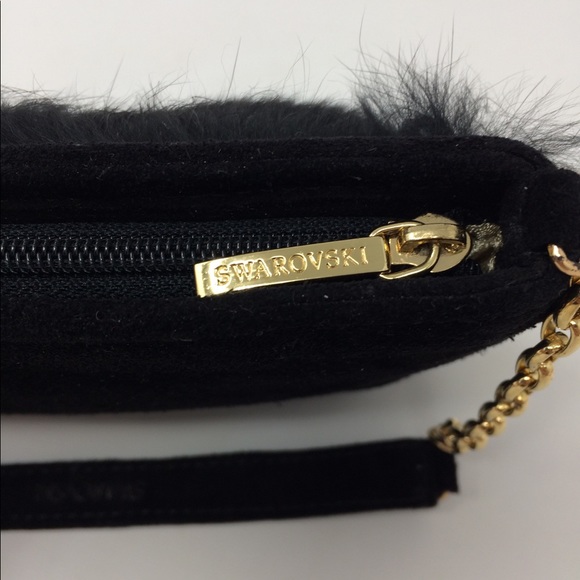 Swarovski Suede and Fur Evening Bag - Picture 6 of 9